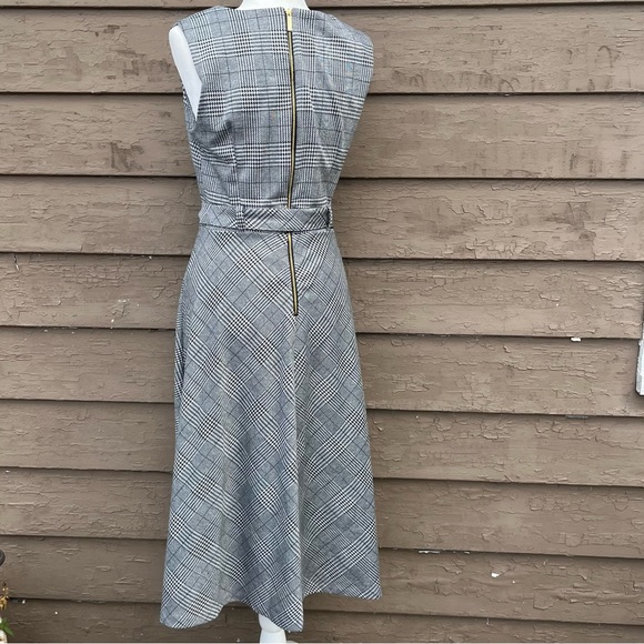 Calvin Klein plaid belted fit and flare dress! - Picture 7 of 9